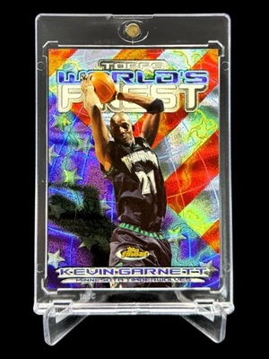 2000/01 Topps Finest KEVIN GARNETT HOLO USA “World’s Finest” WF4🔥RARE SSP🔥 - Image 1 of 4
