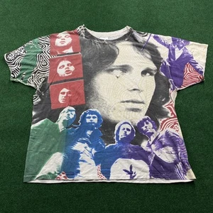 Camisa De Colección Jim Morrison Para Hombres XL Blanca Años 90 The Doors Rock Band Estampado Completo - Imagen 1 de 8