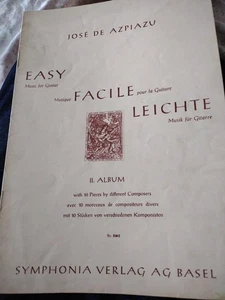 Jose De Azpiazu für Gitarre Noten Easy Facile Leichte II Album 10 Stück - Bild 1 von 6