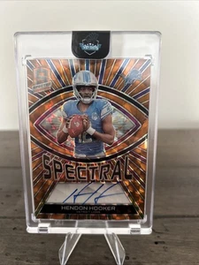 2023 Panini Spectra Spectral Signatures Hendon Hooker Neon Orange /10 Auto - Picture 1 of 2