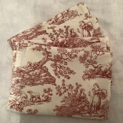 Juego de 4 toallas de té de campo Park Designs Red Toile Toallas de cocina victorianas Foto 1 de 4