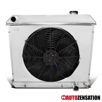 Fit 1963-1966 Pontiac Bonneville Chevy C/K V8 3 Row Cooling Radiator Fan Shroud - Imagem 1 de 4