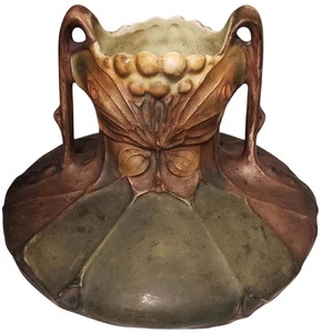 VASO ART NOUVEAU FINE XIX SECOLO ANTICO NINFEA E LIBELLULA, HND DEC PRCLN HNDLD - Foto 1 di 18