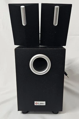 Labtec Pulse 285  S-0158B  Multimedia Speaker Subwoofer + 2 Speakers FULLY WORK - Image 1 of 4
