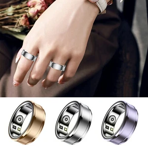 Smart Ring IP68 Waterproof Finger Ring Monitor Heart Rate Fitness Tracker Health - Picture 1 of 19