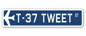 T-37 Tweet Straßenschild Luftwaffe Flugzeug Militär Pilot Flugzeug Schiff - Bild 1 von 9
