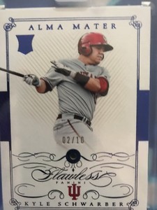 2016 panini flawless baseball Kyle Schwarber Alma Mater Sapphire 2/10