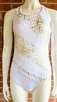 Новый женский купальник Nicole Miller на молнии сзади размер 10 золотистый металлик 1 шт. рекомендуемая розничная цена производителя 120 долл. США - Изображение 1 из 4