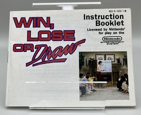 Win, Lose, or Draw (Nintendo NES, 1990) Instruction Booklet Only