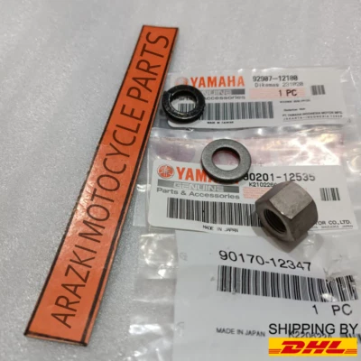 GENUINO NUEVO YAMAHA RX135 RX115 RXS RX100 TUERCA Y LAVADORA CONJUNTO GENERADOR (CANTIDAD 3) Foto 1 de 4