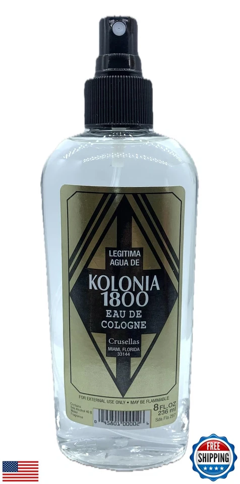 Crusellas Legitima Agua de Kolonia 1800 Bomba Natural Spray Colonia 8 Fl. Oz. Foto 1 de 1