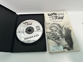 Earthworm Jim Special Edition (Sega CD) Game Disc and Copied Manual