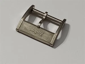 VINTAGE SWISS 1970'S 14MM ZODIAC CHROME PLATED BUCKLE *7656 - Picture 1 of 3