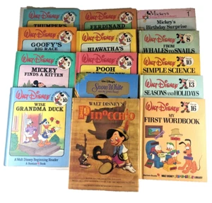 Walt Disney Fun To Learn Library Fun To Read  14 Books Mix Lot 1980s Hardcover - Picture 1 of 13