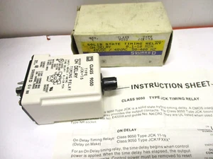 NEW SQUARE D TIMING RELAY 9050 TYPE JCK-16 SOLID STATE 0.1-10 MIN 48V OEM BOX - Picture 1 of 6