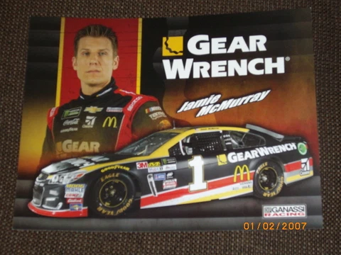 2017 JAMIE McMURRAY #1 GEAR WRENCH NASCAR POSTCARD Cover