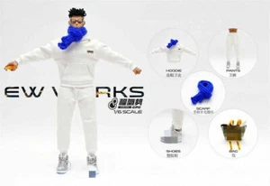 Maßstab 1/6 Hoodie Hose Schal Tasche Schuhe Set Kleidung für 12 Zoll männliche Actionfigur - Bild 1 von 6