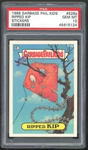 1988 Topps Garbage Pail Kids 13th Series #526a Ripped Kip PSA 10 GEM MINT - Picture 1 of 2