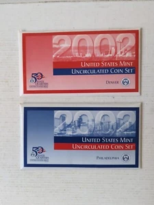 2002 US Mint Uncirculated P & D UNC Set 20 Coins Total Clad - Picture 1 of 5