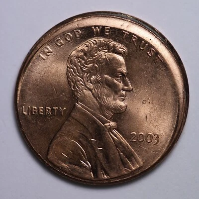 2003 Lincoln Memorial Cent Penny OFF CENTER ERROR SUPER RARE B033 - Image 1 of 2
