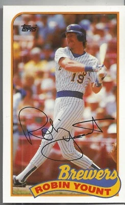 Vintage Robin Yount 1989 Topps ML Baseball Trading Talk Card # 56 - Image 1 of 2