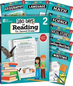 2nd Grade 2 180 Days of Practice 8 Subject Curriculum Bundle Homeschool Workbook - Picture 1 of 1