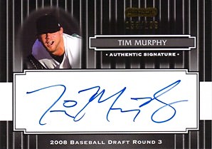 2008 Razor Signature Series Black #185 Tim Murphy AUTO /199