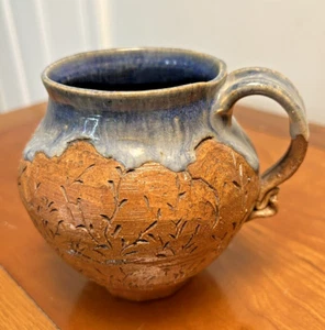 Rockhouse Pottery North Carolina Bulbous Mug Teresa Poole 5" H - Picture 1 of 7