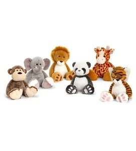 Keel Toys Love to Hug Wild Animals Monkey Elephant Lion Tiger Panda Giraffe 18cm - Picture 1 of 15