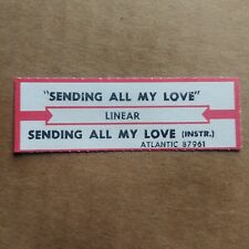 LINEAR Sending All My Love JUKEBOX STRIP Record 45 rpm 7"