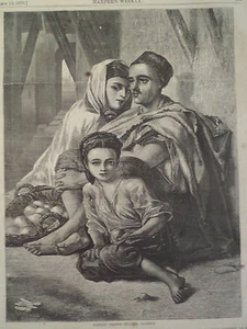 KABYLE BERBER ORANGE VERKÄUFER ALGERIA HARPER'S WEEKLY 1870 - Bild 1 von 2