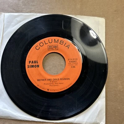 Paul Simon Mother And Child Reunion/Paranoia Blues Columbia 45 - Imagem 1 de 4