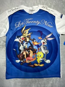 Paket 29 Shirt Extra Large Blau All Over Print Looney Tunes Bugs Bunny Baggy Y2K - Bild 1 von 10