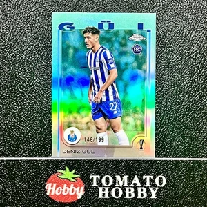 TOPPS CHROME UEFA 2024-25 DENIZ GUL RC /199 AQUA REFRACTOR PORTO - Picture 1 of 2