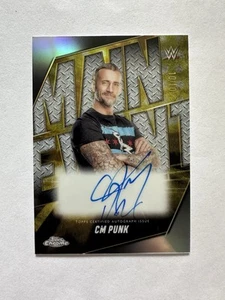 2025 Topps Chrome CM Punk Main Event Auto Black Refractor 10/10 **See Pics** 🔥 - Picture 1 of 14