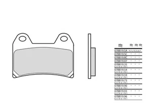 PASTILLAS FRENO BREMBO 07BB19LA DELANTERAS MOTO GUZZI GRISO 1100 - Imagen 1 de 1