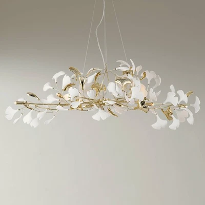 Люстра Possini Euro Descanso 48 1/4 дюйма ширина золото и керамика 10 ламп - Изображение 1 из 4