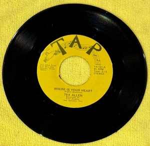 RARE Obscure Latin 45 RPM Records - TEX ALLEN - TAP 101 - VG- to VG+ - Foto 1 di 2