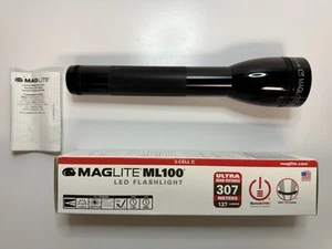 MagLite ML100 Led Flashlight Black Mag Lite Flash Light Camping Emergency - Picture 1 of 8