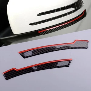 Carbon Fiber Style Door Side Mirror Stripe Trim fit for Benz W204 W212 GLA GLK J - Picture 1 of 6