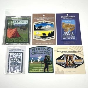 6 Stück Nationalpark Souvenir Bügelbild Patches Yellowstone, Grand Canyon usw. - Bild 1 von 13
