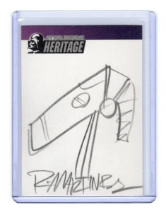 Star Wars Heritage 2005 Topps Artist Sketch Card Randy Martinez 1/1 Droid (b) - Picture 1 of 4