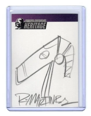 Star Wars Heritage 2005 Topps Artist Sketch Card Randy Martinez 1/1 Droid (b) - Image 1 of 4