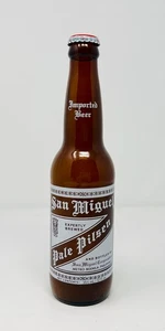 BOTTIGLIA BIRRA SAN MIGUEL PALE PILSEN FILIPPINE ETICHETTA DIPINTA con TAPPO SUPERIORE VINTAGE - Foto 1 di 11