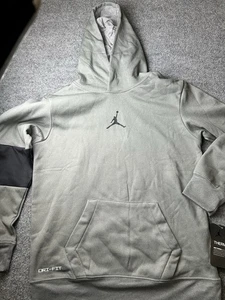 Jordan Nike Therma Hoodie Jugend Große 12-13 grau und schwarz neu 1092 - Bild 1 von 12