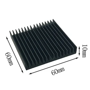 1pcs 60*60*10mm Black Aluminum Radiator Motherboard Chip Heatsink B-;h - Zdjęcie 1 z 8