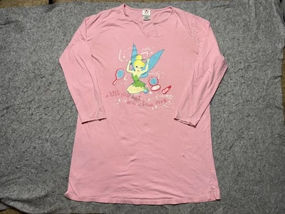 Disney Динь-Динь рубашка женщин XL розовый длинным рукавом ночная рубашка пижама платье фея - Изображение 1 из 4