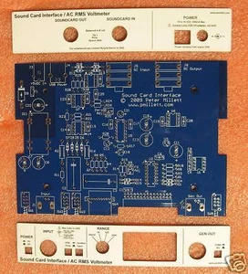 UPDATED DESIGN: DIY PCB + panels - Sound Card Interface / RMS Voltmeter - Picture 1 of 2