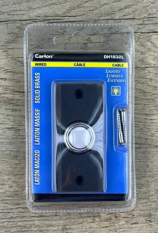Thomas & Betts-Carlon DH1632L Wired Button Bronze Lighted - Door Bell - Sealed Cover