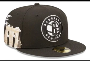 Nets New Era Greetings From Brooklyn 59FIFTY Fitted Hat Size 7 3/4 New with Tags - Picture 1 of 7